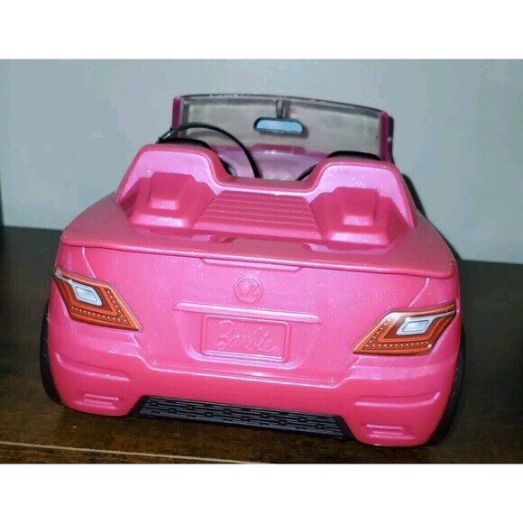 2016 Mattel Barbie Glam Pink Glitter Convertible Car‎ with Seat Belts - Picture 7 of 9